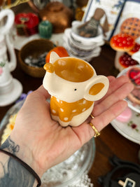 Coquetier éléphant 🧡💗🩶