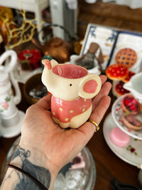 Coquetier éléphant 🧡💗🩶