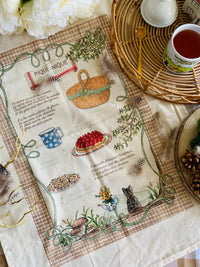 Tea Towel (torchon) Pique-Nique avec Mousse 😽🍓